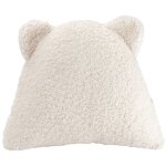 Coussin ours cream white molletonn�