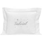 Coussin �toile gris personnalisable (40 x 50 cm)