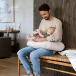 Coussin d'allaitement softy tetra jersey sand
