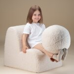 Coussin balle cream white molletonn�