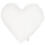 Coussin coeur en lin blanc (28 cm) Coussin coeur en lin blanc (28 cm)