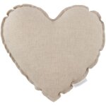 Coussin coeur en lin naturel (28 cm) Coussin coeur en lin naturel (28 cm)