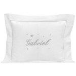 Coussin toile gris personnalisable (40 x 50 cm)