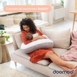 Coussin de grossesse buddy risotto taupe