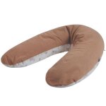 Coussin de grossesse ponge microfibre noisette
