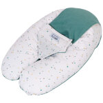 Coussin de grossesse multirelax �ponge vert menthe pois