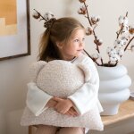 Coussin ours cream white molletonn�