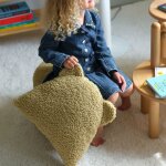 Coussin ours matcha molletonn�