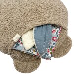 Coussin avec poche teddy latte doodle