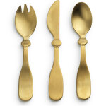 Coffret couverts matt gold en inox (3 pi�ces)