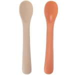 Lot de 2 cuill�res en silicone terre de sienne - sable