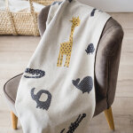 Couverture animal en tricot (80 x 100 cm)