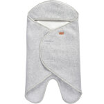 Couverture babynomade double polaire gris chin� et blanc (0 - 6 mois)