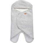 Couverture babynomade double polaire gris chiné et blanc (0 - 6 mois) Couverture babynomade double polaire gris chiné et blanc (0 - 6 mois)