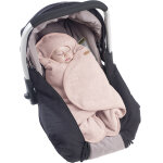 Couverture babynomade double polaire rose poudr� et blanc (0 - 6 mois)