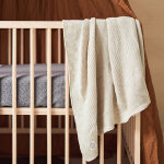 Couverture b�b� en coton basic knit nougat (75 x 100 cm)