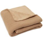 Couverture polaire tricot�e basic knit biscuit (75 x 100 cm)