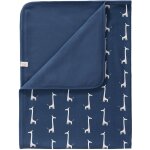 Couverture b�b� girafe bleu indigo (80 x 100 cm)