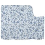 Couverture toile de jouy bleu