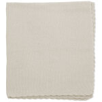 Couverture tricot b�b� beige (75 x 100 cm)