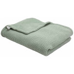 Couverture en tricot et flanelle argile (75 x 100 cm)