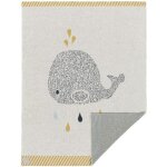 Couverture en coton bio baleine little water