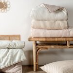 Couverture matelass�e faro ray� lin (100 x 140 cm)