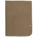 Couverture merino wool falted dark hazel (75 x 100 cm)
