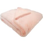 Couverture microdoux snow lait fraise (75 x 100 cm)