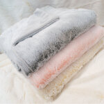 Couverture microdoux snow lait fraise (75 x 100 cm)