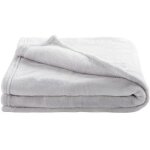 Couverture microfibre microdoux gris perle (75 x 100 cm)