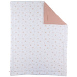 Couverture en mousseline bio fleurs d'antan (75x100 cm)