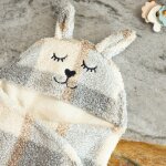 Couverture nomade bunny check boucle