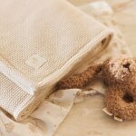 Couverture en polaire basic knit oatmeal (100 x 150 cm)