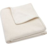 Couverture en polaire cosy knit ivory (75 x 100 cm)