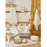 Couverture polaire double gaze de coton mousse de lait (70 x 100 cm)