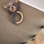 Couverture en tricot basic knit olive green (75 x 100 cm)