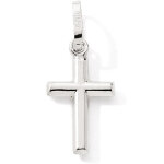 Pendentif croix droite (or blanc 9 carats)