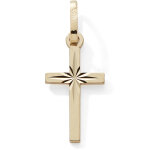 Pendentif croix cisel�e (or jaune 9 carats)