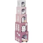Cubes empilables en bois lapin (5 cubes)