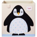 Cube de rangement en tissu pingouin
