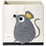 Cube de rangement en tissu souris