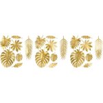 Décorations aloha feuilles tropicales dorées (21 pièces) Décorations aloha feuilles tropicales dorées (21 pièces)