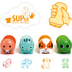 4 tampons auto - encreurs animaux du jardin