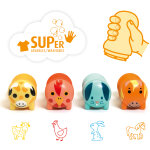 Lot de 4 tampons animaux de la ferme