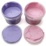 Coffret nori 2 pots rose + violet peinture aux doigts naturelle et vegan