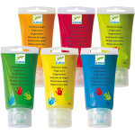 6 tubes de peinture � doigt