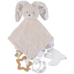 Doudou plat attache sucette moka