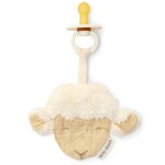 Doudou attache - t�tine en gaze de coton mouton