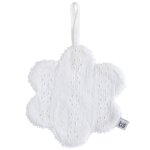 Doudou attache sucette fleur calm blanc